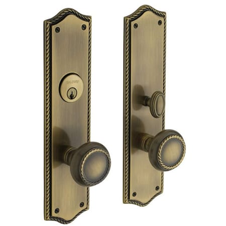 Baldwin Double Cylinder Entry Handlesets Antique Brass 6554.050.DBLC